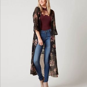 Daytrip black floral duster